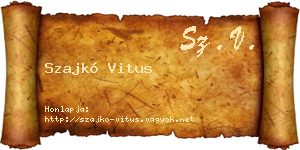 Szajkó Vitus névjegykártya